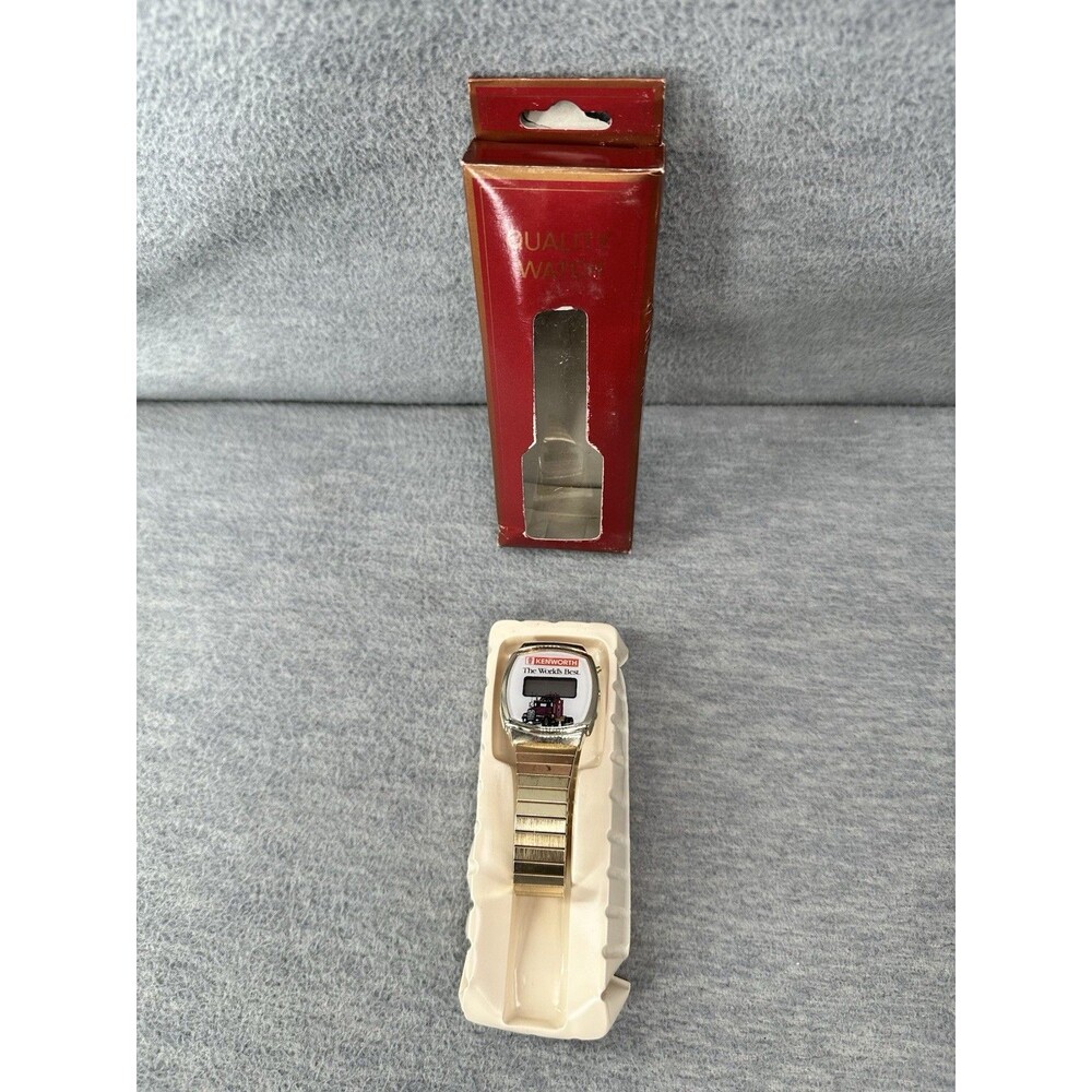 KENWORTH THE WORLD'S BEST Digital Mechanical Analog Quality Gold Tone Watch